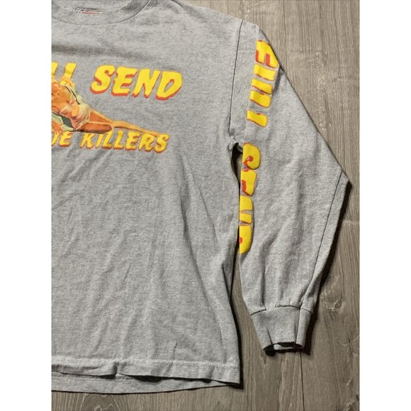 Men's NELK BOYS Full Send Auntie‎ Killers Long Sleeve Tee Shirt Gray Size Medium - Picture 3 of 11